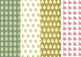 Vector Citrus and Fruit Pattern Set