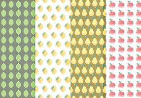 Vector Citrus and Fruit Pattern Set