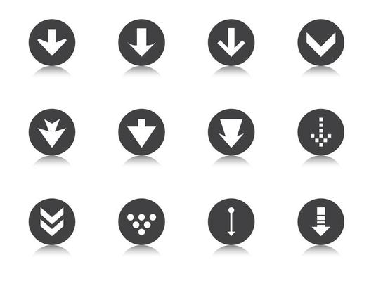 Degrade Arrow Button Vector Pack