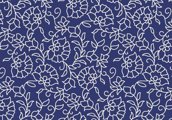 Outline Floral Pattern