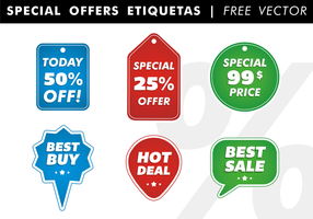 Ofertas especiales Etiquetas Free Vector