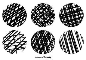 Vector Crosshatch Round Texture Set