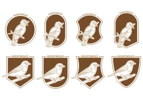 Set Of Nightingale Badges vector