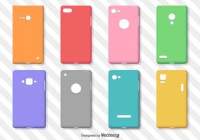 Set Of Simple Colorful Phone Cases Vector