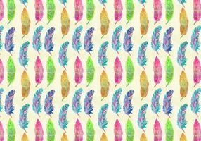 Vector Watercolor Bohemian Feather Pattern