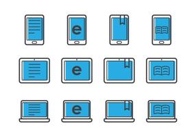 Icono de línea de Ereader vector