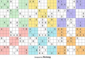 Vector Sudoku Puzzle Juego
