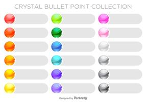 Vector Colorful Bullet Points Set