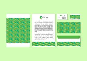 Libere el diseño verde del papel con membrete vector