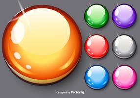 Vector Glossy Spheres Set