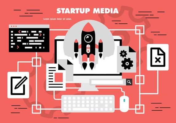 Startup Media Vector