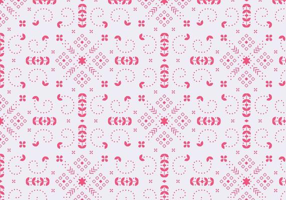 Decorative Floral Red Pattern