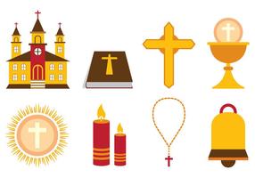 Set Of Eucharist Vector Icon