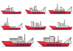 Set Of Tugboat Vector