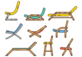 Free Deck Chair Icons Vector