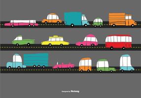 Hand Drawn Traffic Car Vectors