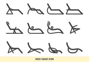 Deck Chair Icon vector
