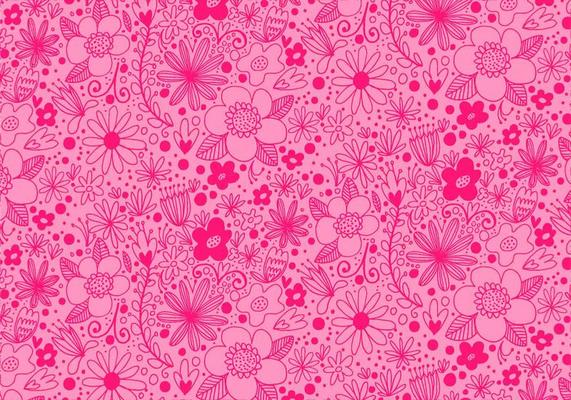 Pink Repeating Flower Pattern