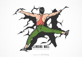 Climbing Wall Vector Illustration