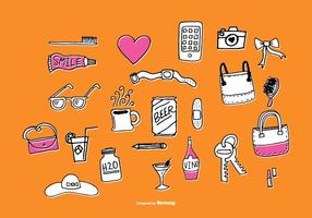 Fun Hand Drawn Accessories Vectors