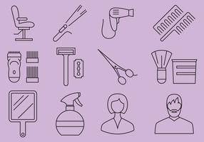 Beauty Salon And Barber Shop Icons vector