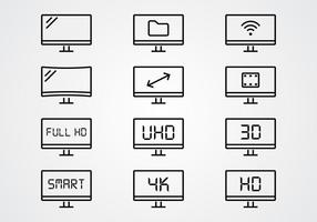 Icono de la línea LED vector