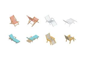 Free Isometric Deck Chair Vector