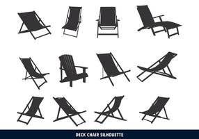 Deck Chair Silhouette vector