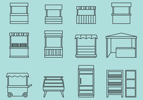 Stand And Rack Icons vector