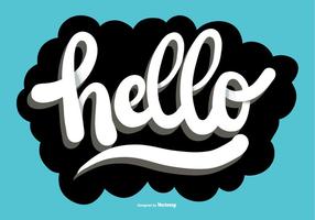 Hello Script Lettering Vector