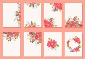 Floral Wedding Invitation Card Vectors