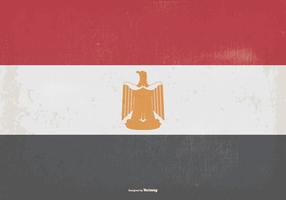 Bandera del vintage de Egipto vector