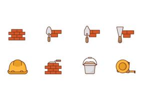 Icons Brick Layer Vector