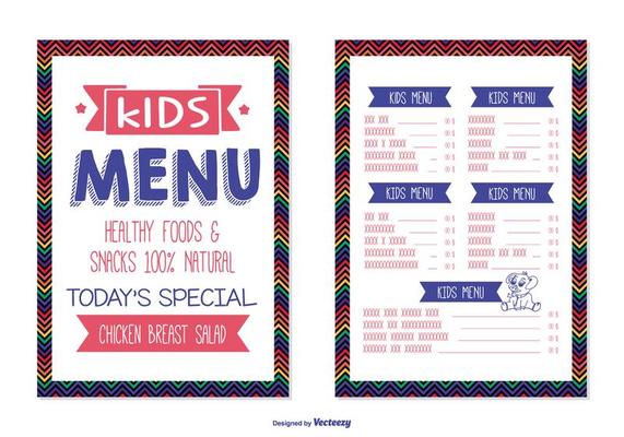 Kids Menu Template