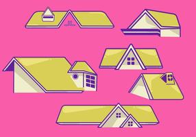 Rooftops View Vector