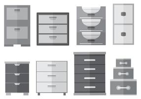 Free File Cabinet Icons Vector