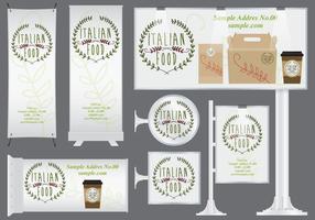 Italian Food Banners vector