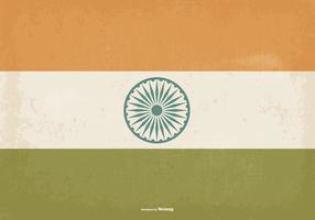 Vieja bandera de la India del estilo del vintage vector