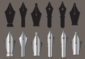 Pen Nib Vector Set