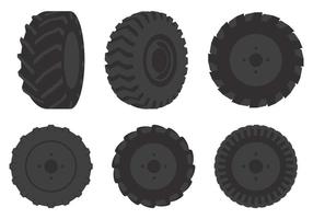 Ilustración del neumático del tractor vector