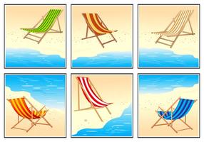 Deck Chair Vector Set