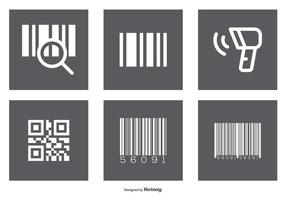 Assorted Barcode Icon Set vector