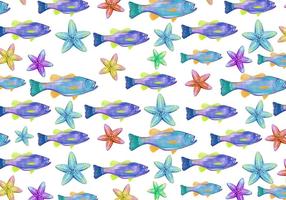 Free Vector Watercolor  Bass Fish Background