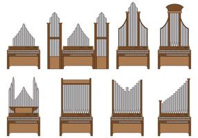 Set Of Pipe Organ Vector