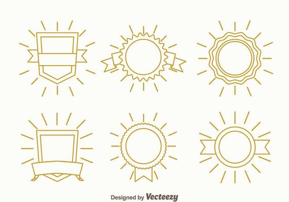 Blank Line Badge Vector