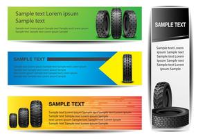 Imagen vectorial Banner Tractor Tire vector