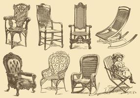 Old Style Chairs vector