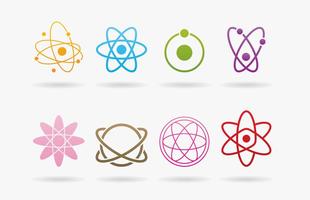 Logotipos de Atom vector