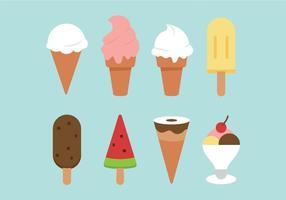 Flat Ice Creams vector