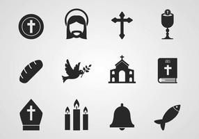 Iconos católicos gratis vector